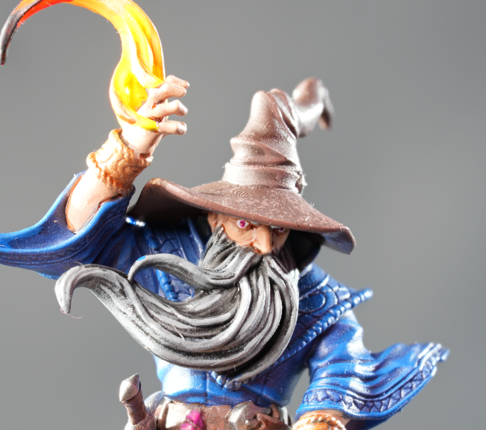 The model wizard's face